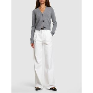 NWOT NILI LOTAN Flavie Cotton Straight Pants - White Size 6